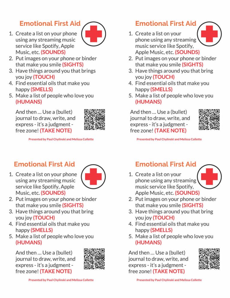 Download Emotional First Aid Card Work2BeWell